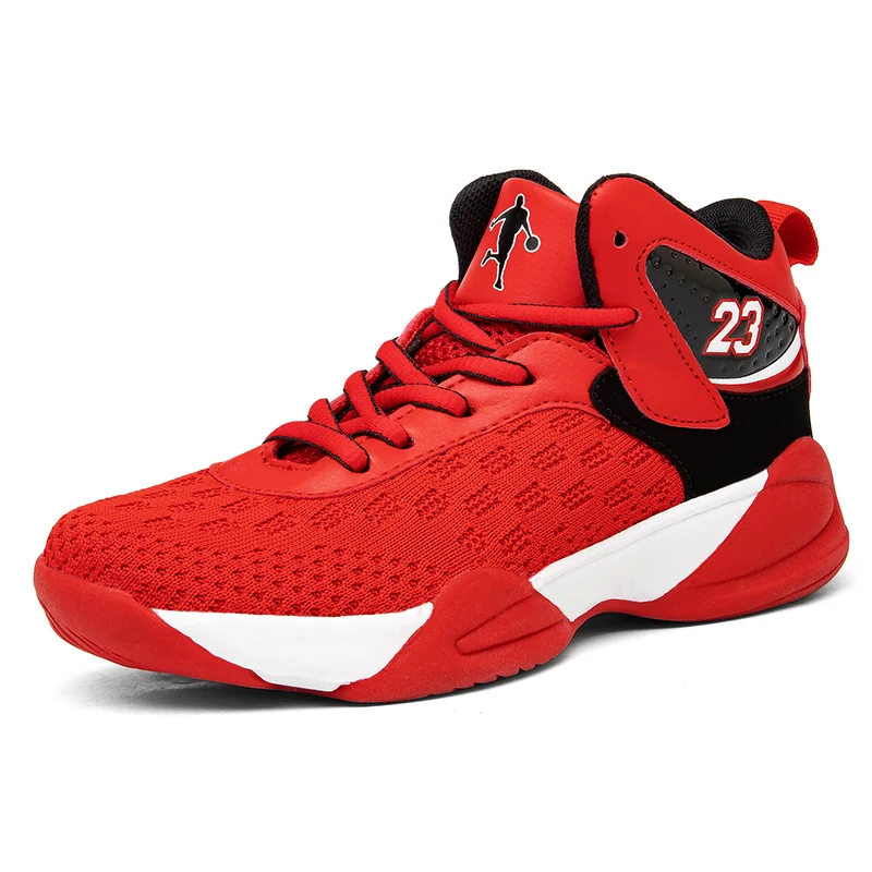 Баскетбольная обувь для мальчиков дышащая спортивная с сеткой детей детские