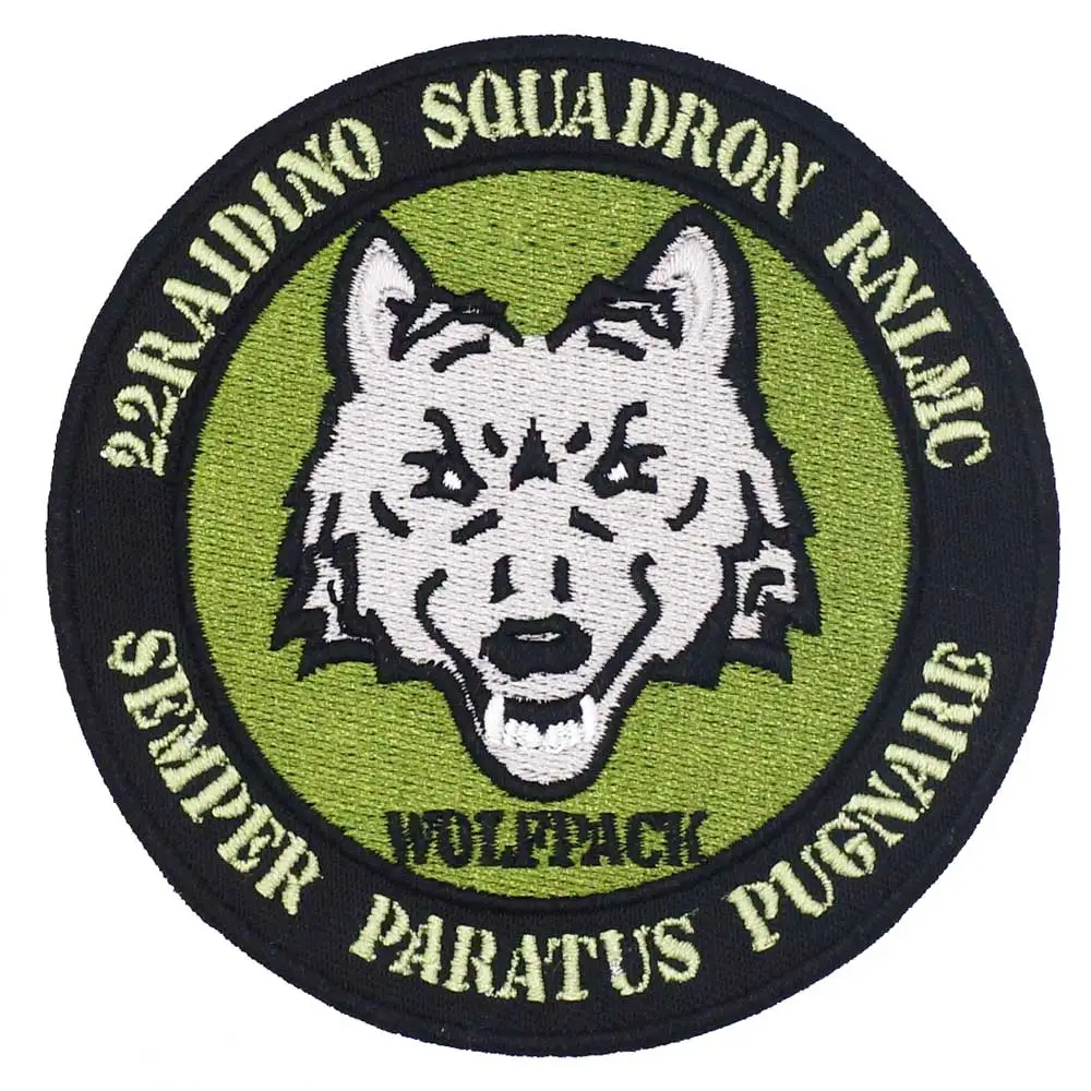WOLFPACK нашивка с железом на подложке панк Военный Череп вышитый водитель байкер