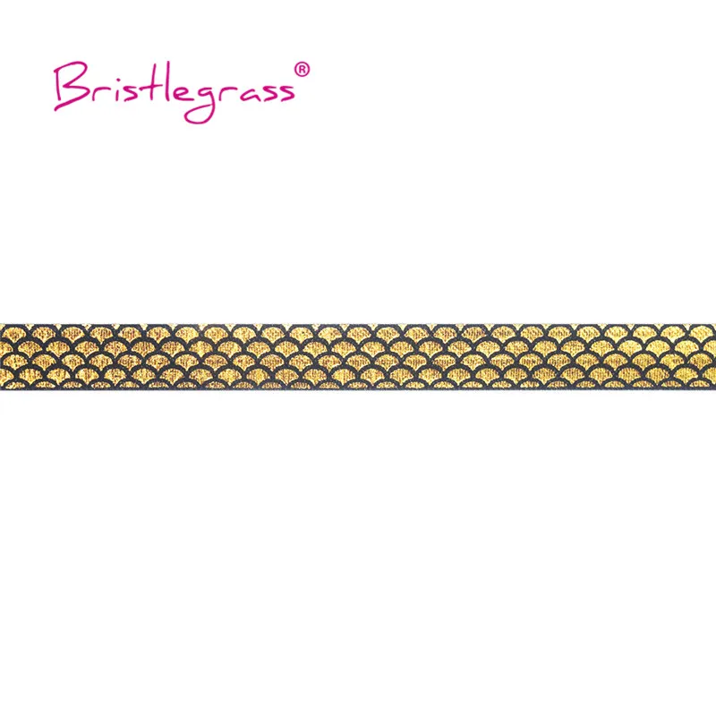 BRISTLEGRASS оптовая продажа 50 ярдов 5/8 &quot15 мм золото Русалочка весы фольга печать