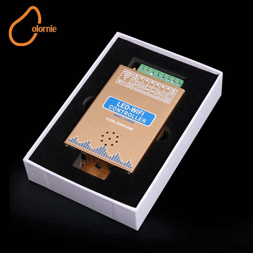 Цветной Wi Fi светодиодный контроллер RGB цифровой полос 2048 пикселей SPI