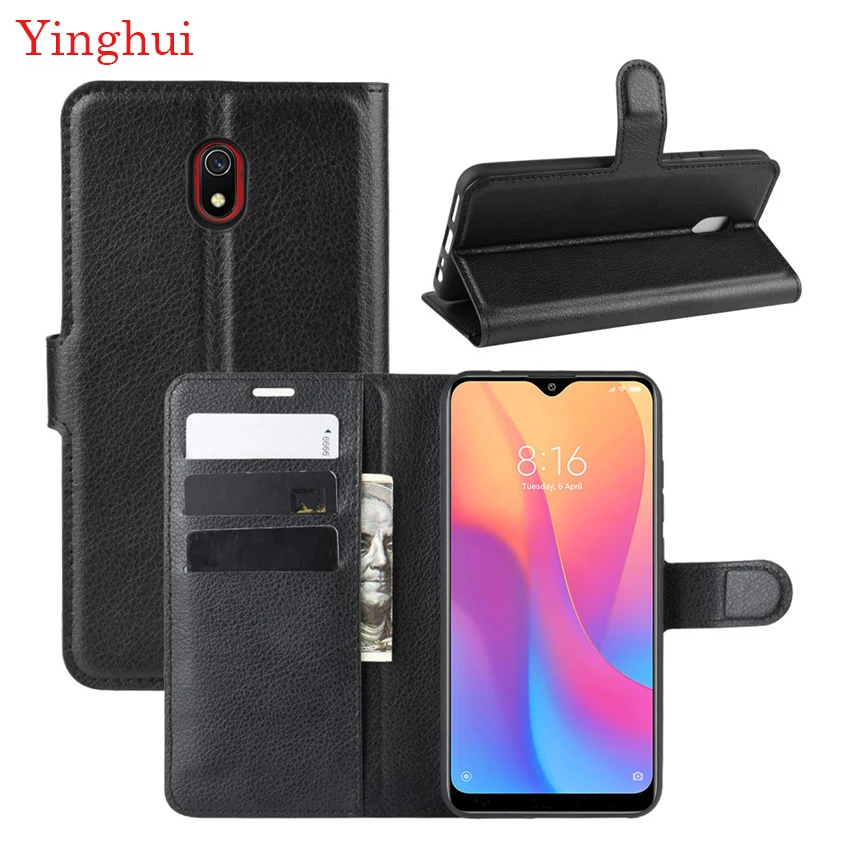 Чехол бумажник для Xiaomi redmi 8A кожаный флип чехол телефона подставка 8A|Бамперы| |