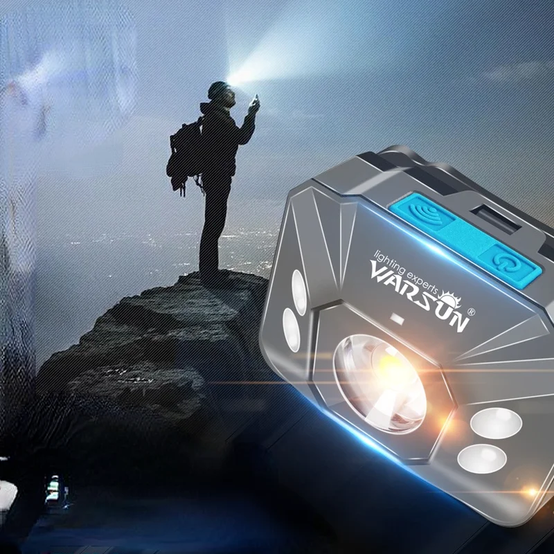 

Водонепроницаемый Мощный налобный фонарь для рыбалки, скалолазания, похода, охоты, налобный фонарь, перезаряжаемый налобный фонарь, наружн...