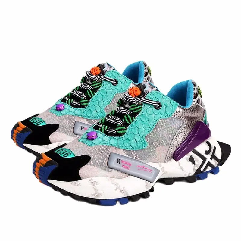 

Women's shoes European and American new muffin thick bottom student casual shoes autumn and winter mesh breathable sports shoes