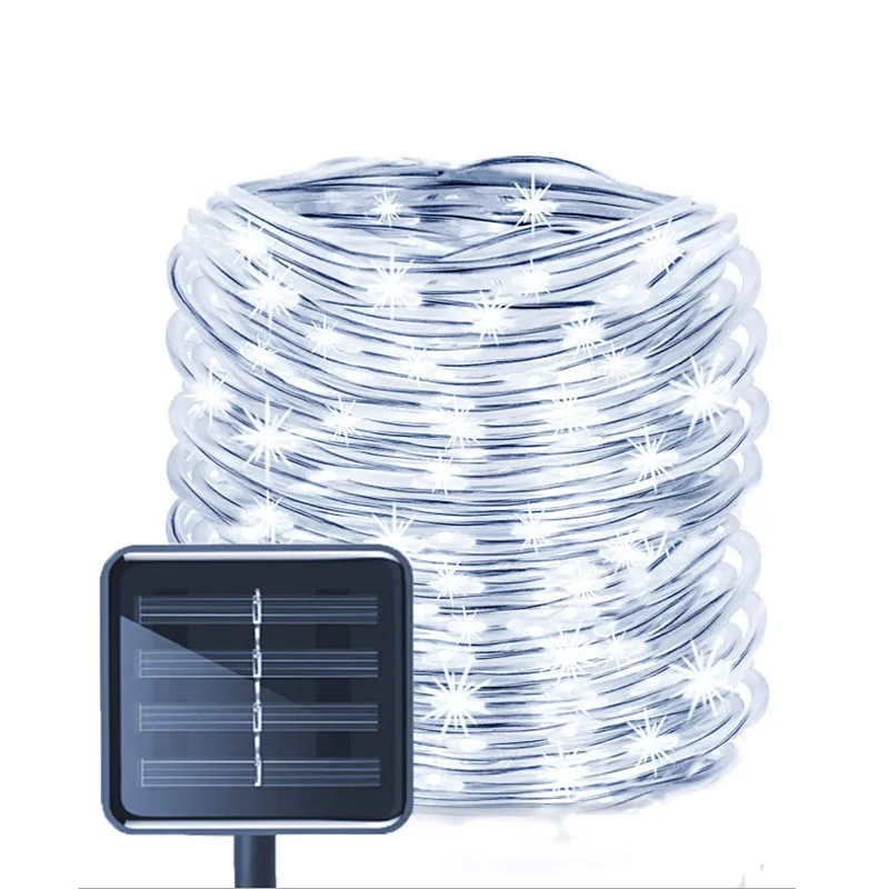 Светодиодная уличная гирлянда на солнечной батарее декоративный шнурок с