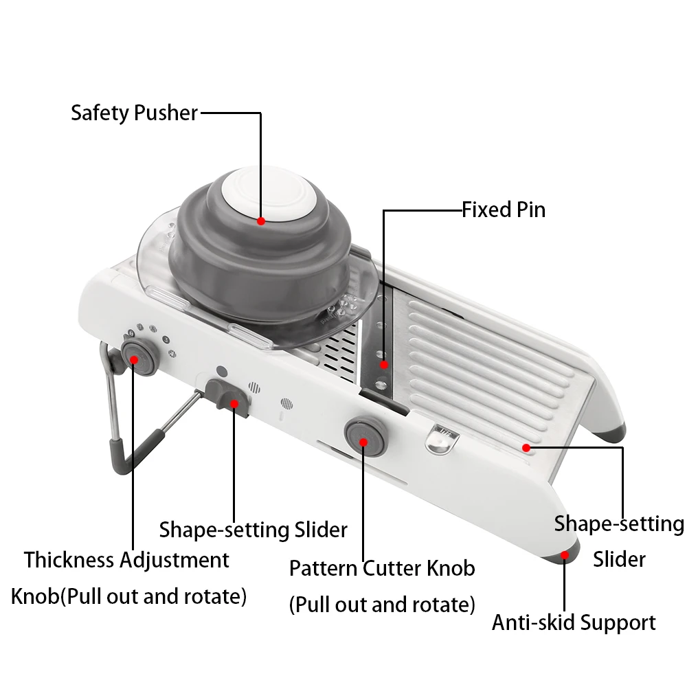 

HILIFE Potato Tomato Shredder Stainless Steel Manual Vegetable Cutter Shred and Slice Machine Professional Grater