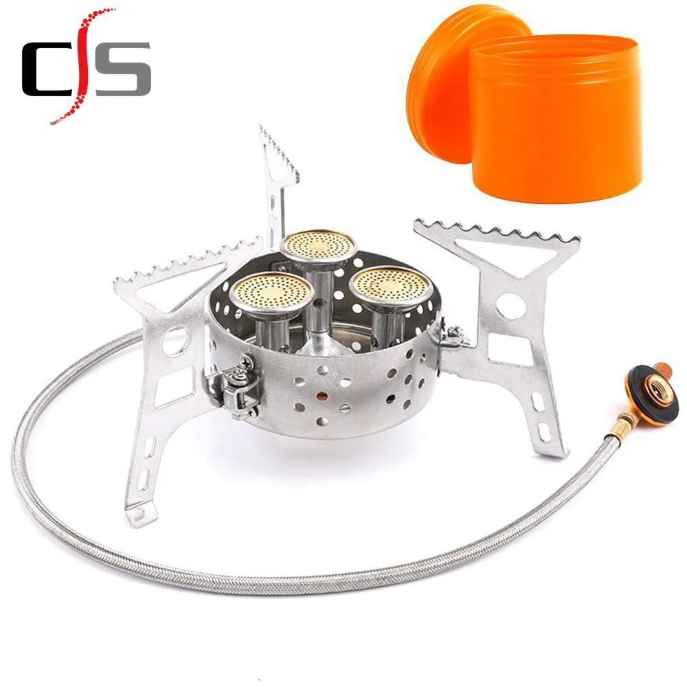 Газовая плита с тремя ядрами для кемпинга газовая высокой мощностью