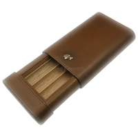 brown special style cohiba genuine leather cedar lined cigar case 63 tube cedar wood humidor with humidifier gadgets