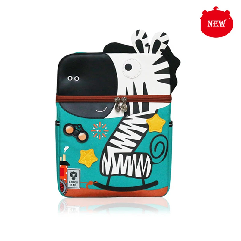 1-Big-Zebra Детский рюкзак милый 3D мультфильм Динозавр анти-потеря Единорог напечатанный детский сад ортопедический школьный портфель для девочки мальчик детская сумка - Цвет: 1-Big-Zebra