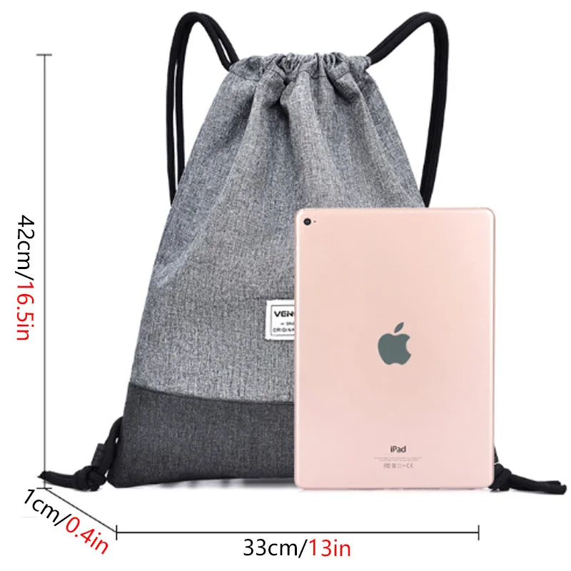 

Drawstring Bag Waterproof Oxford Cloth Backpack Student Drawstring Bag Shoulder Bag