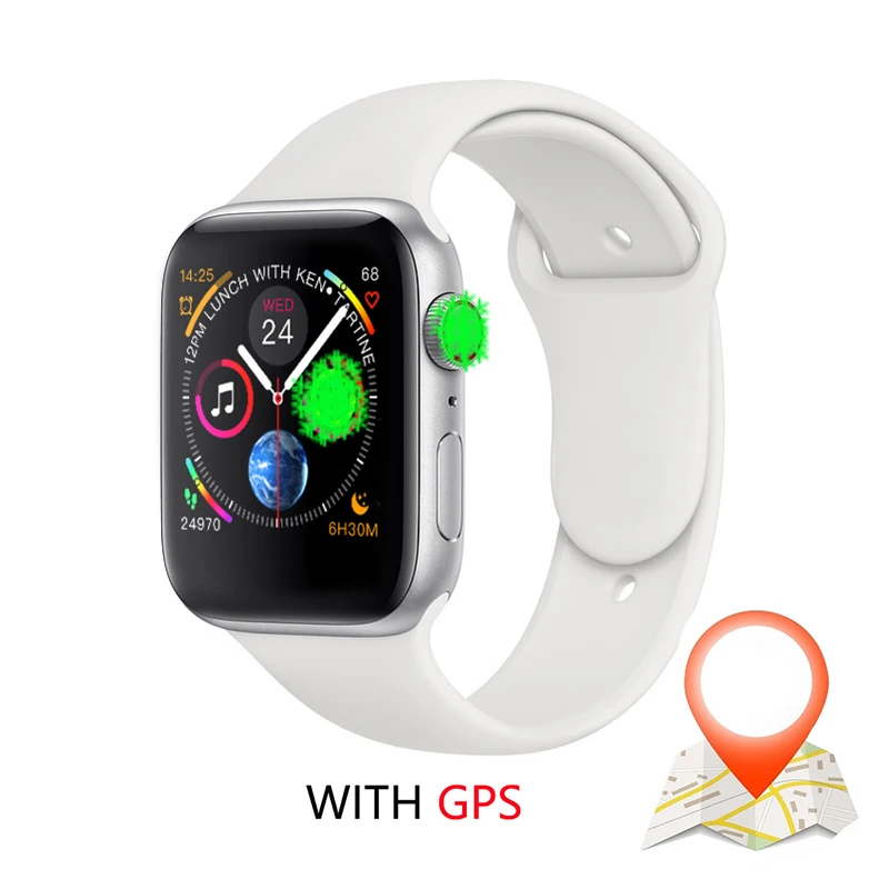 Silver Умные часы IWO 10, gps, Bluetooth, умные часы с монитором сердечного ритма, артериального давления, gps IWO 11, умные часы для Apple, Android - Цвет: Silver