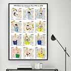 Победители чемпионата мира, капитаны 1974-2018, Постер и печать на холсте, Настенная картина, украшение для дома, куклы для гостиной