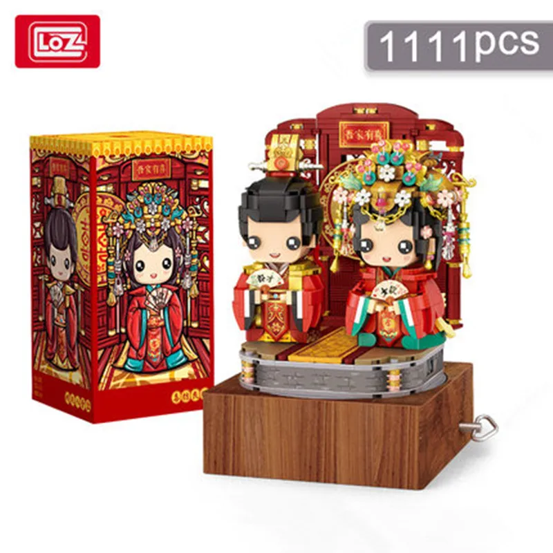 

Loz Diamond Blocks Music Boxes Action Figure Lover Gift Doll Figures Toy Cute Diy Building Assembly Toy 1227