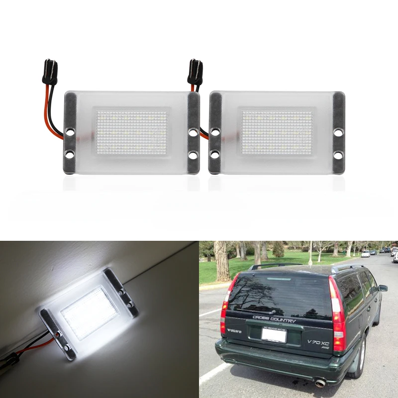 

2x Error Free White Led Number License Plate Lights For Volvo V70 XC 97-00 V70 97-00 855 1993-1997