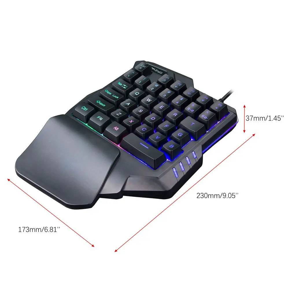 G30 1 6 м Проводная игровая клавиатура со светодиодной подсветкой 35 клавиш с одной
