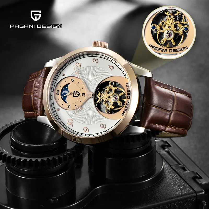 Часы PAGANI Design Tourbillon Мужские топ бренд Роскошные автоматические механические часы