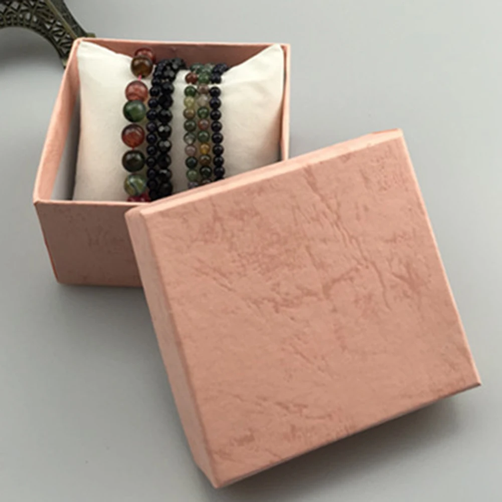Прямая поставка квадратный картонный чехол для хранения ювелирных часов и