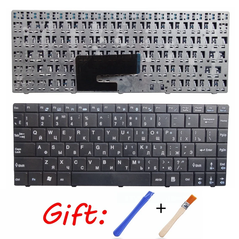Russian Keyboard for MSI EX400, X-Slim X300 X320 X330 X340 X400 X410 X430 Tastatur Medion Akoya Mini E1312 E1313 Black