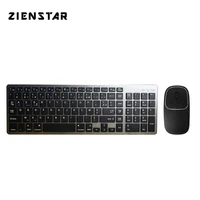 zienstar azerty french rechargeable bluetooth keyboard mouse combo for ipad macbook laptop computer and android tablet