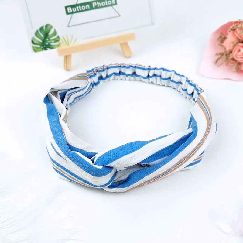 Женская повязка на голову из шифона Дамский тюрбан эластичный обруч для головы