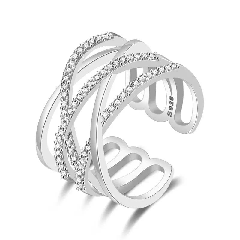 2019 Модное Новое кольцо с покрытием из розового золота регулируемым размером для