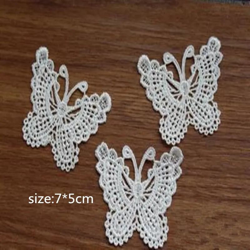 10 шт. 7*5 см свадебное платье задняя часть Плетеный Кружевной Аппликация с