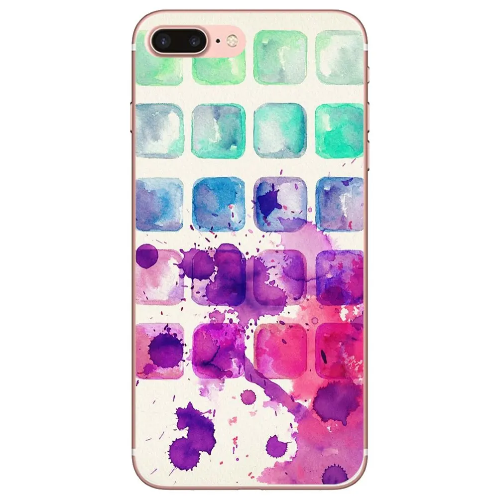 For iPod Touch 5 6 Xiaomi Redmi S2 Pro 5A Pocophone F1 LG G6 Q6 Q7 G5 Soft TPU Covers Watercolor Set Paint Box Pastel | Мобильные