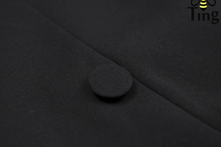 Tingfly Новый Подиум дизайнер двубортный Блейзер Мини платье винтажное элегантное