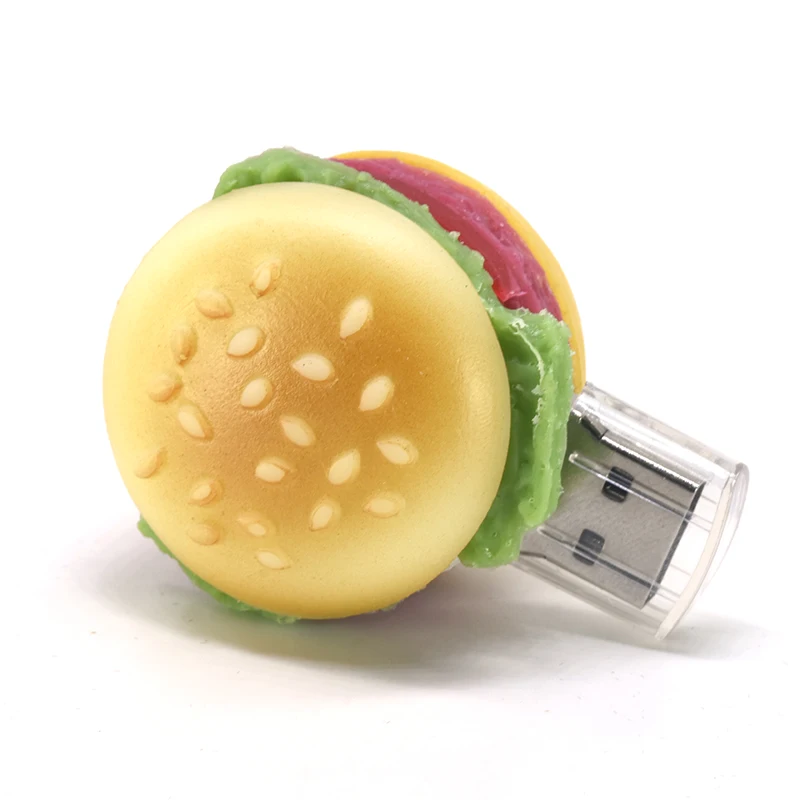 Еда Флешка 4 ГБ 8 ГБ 16 ГБ 32 ГБ 64 ГБ usb флэш-накопитель 128 ГБ 256 ГБ U stick Burger жареная полоса пиццы память usb ручка в виде суши-драйв