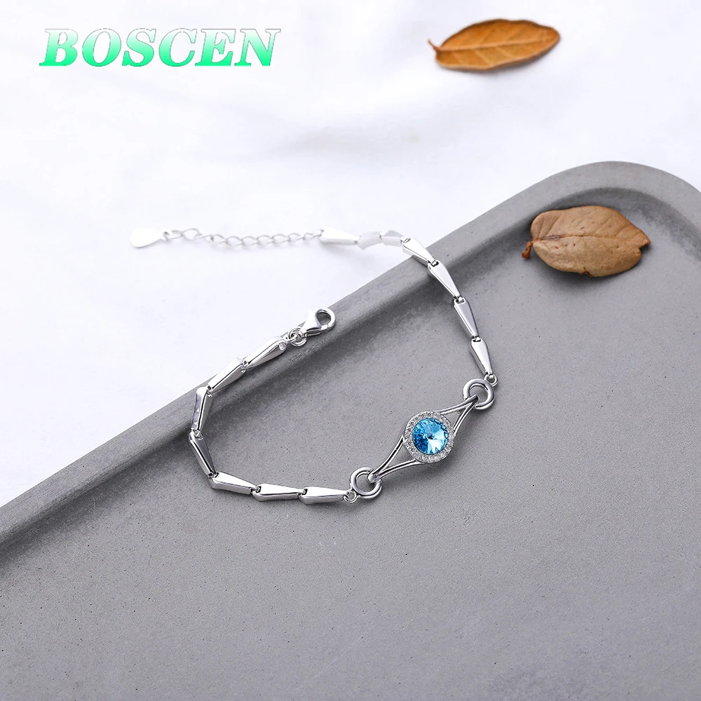 Женский браслет из серебра 925 пробы с австрийскими кристаллами|Гибкие и жесткие