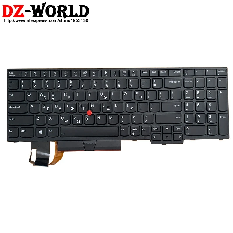 Новая Оригинальная греческая клавиатура с подсветкой для Lenovo Thinkpad E580 E590 T590 P53S L580