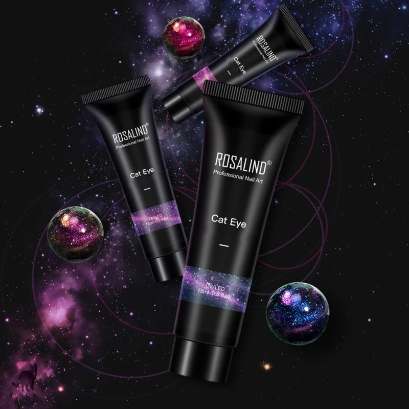 

Q1QD 15ml Cat Eye Extender Gel Glitter Gel Nail Polish Extension Builder Varnish Art Manicure Tools