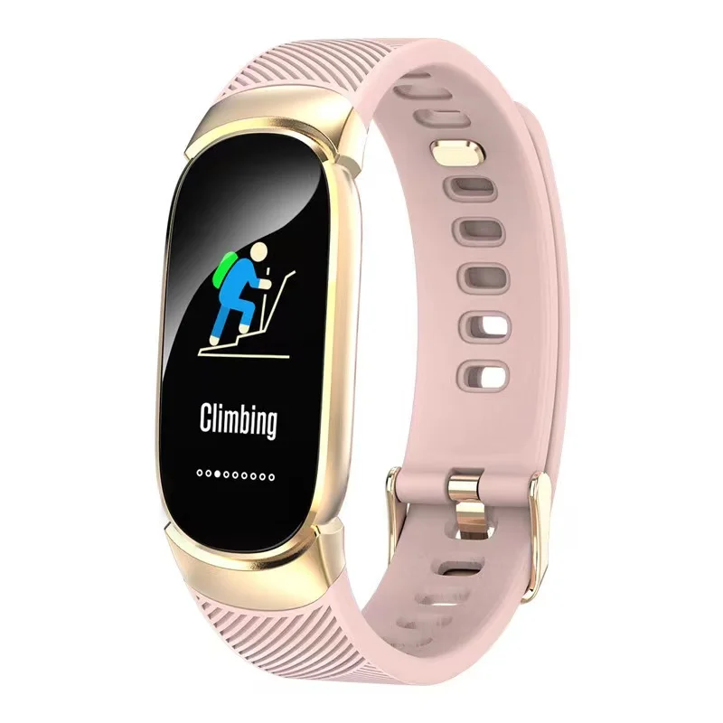 

New Sports Smart Watch Women Smart Bracelet Band Bluetooth Heart Rate Monitor Fitness Tracker Waterproof Smartwatch Metal Case