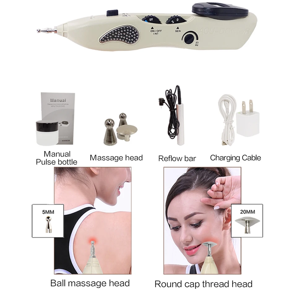 Электронная акупунктурная ручка точечный детектор акупрессурный массаж