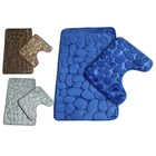 Коврик для ванной, набор из 2 предметов, коврик для ванной и U-образный контурный коврик для унитаза, Впитывающий Коврик из пены с эффектом памяти, можно стирать в стиральной машине