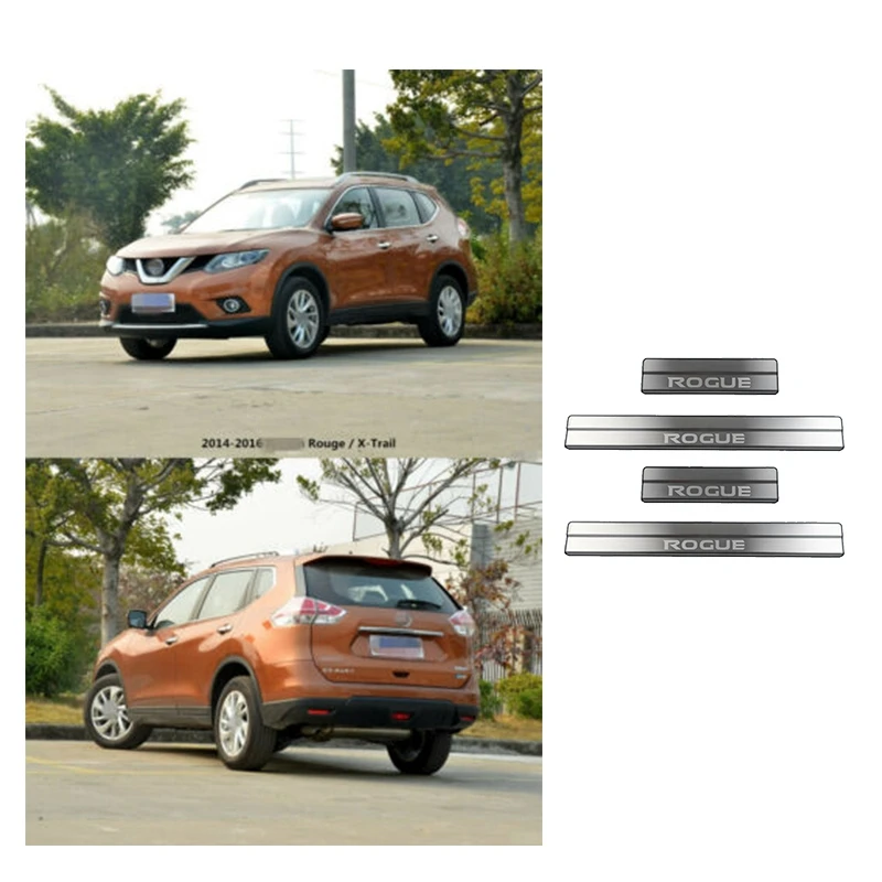 Накладка на порог из нержавеющей стали для Nissan Rogue 2019|Буксиры и подвесные