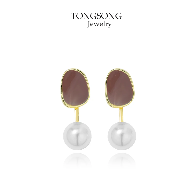 Tongsong 925 avocado retro Earrings female 2020 trendy network celebrity | Украшения и аксессуары