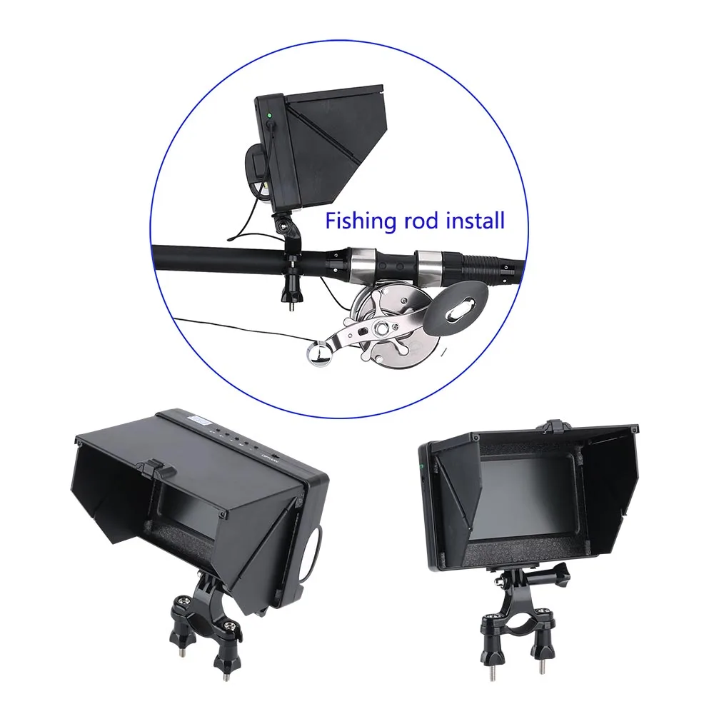 Цена Подводная камера для рыбалки, 15 м, 1200 ТВЛ, 4,3 дюйма, 10 шт., светодиодный, с ночным видением, 195 градусов