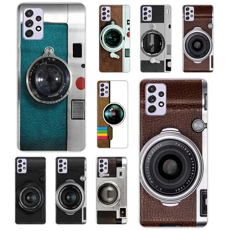 

Classic Camera Lens Case Coque For Samsung Galaxy A52 A51 A71 A50 A12 A22 A32 A42 A72 A70 A21S A41 A40 A30 A10 A11 Cover Funda