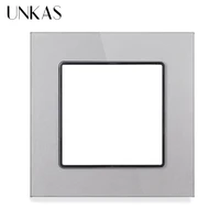 unkas free combination diy gray single tempered crystal glass panel grey matching modules for wall socket switch