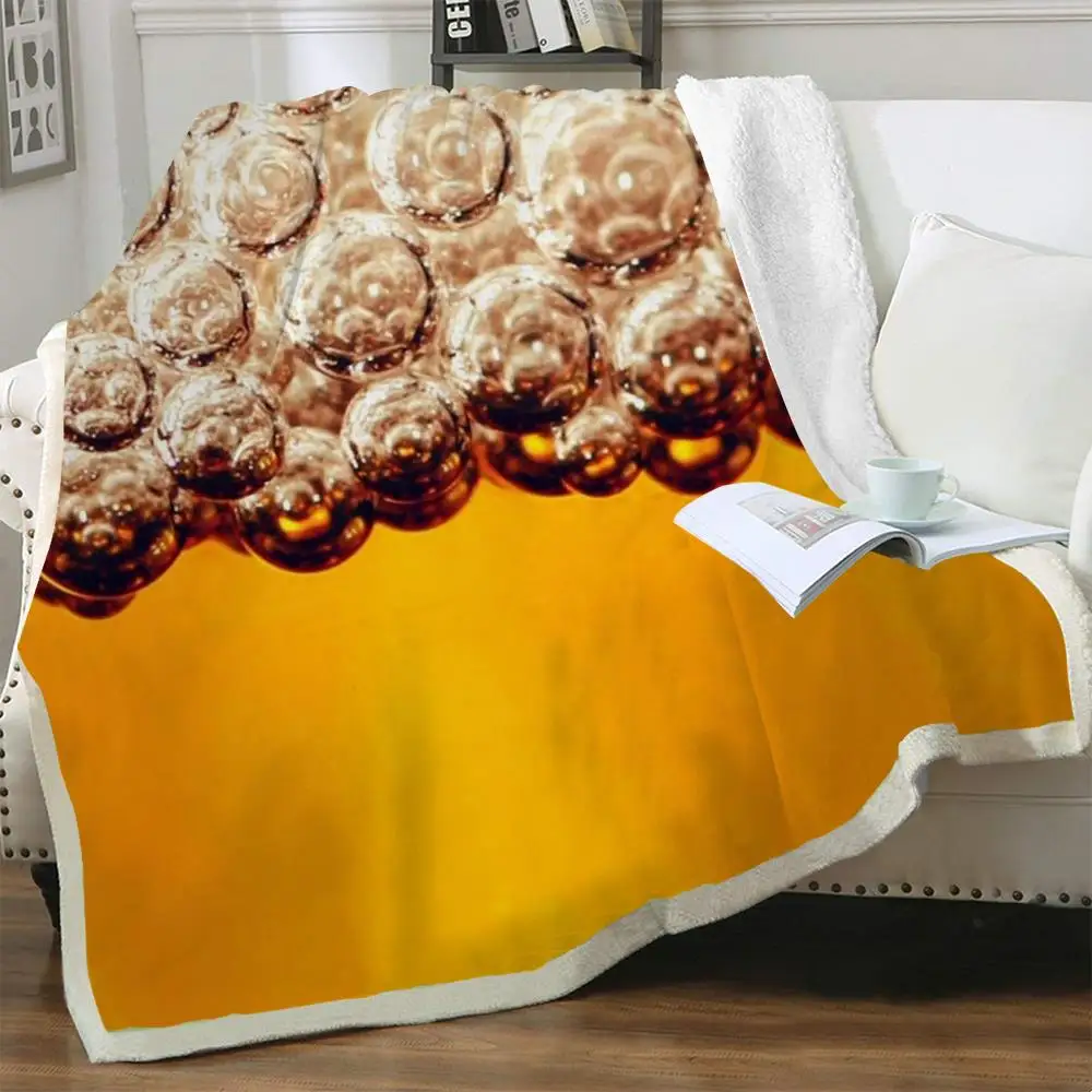 

NKNK Brank Beer Blanket Novel Bedspread For Bed Funny Blankets For Beds Harajuku Bedding Throw Sherpa Blanket Fashion
