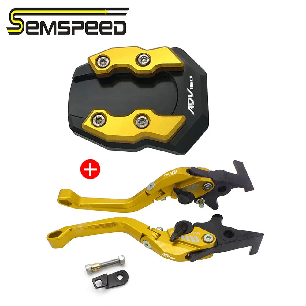 

SEMSPEED ADV150 logo For Honda adv 150 2019 2020 3D Rhombus Parking Foldable Brake Clutch Levers Foot Kickstand Side Stand Set