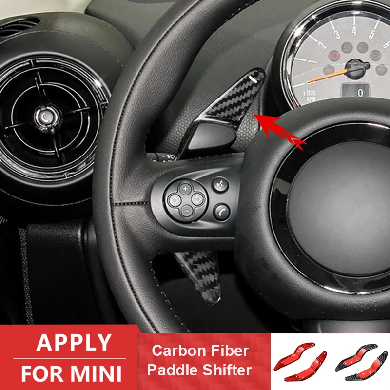 

Наклейка из углеродного волокна для Mini Cooper R56 LCI Clubman R55 R57 R58 R59 R60 R61, аксессуары для интерьера, рулевое колесо, переключение, отделка