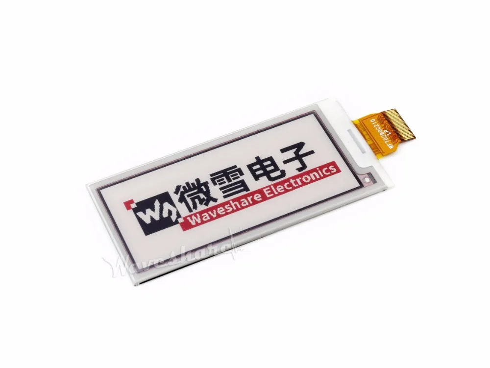 Электронная бумага RealQvol 2,9 ', 296x128 2,9 дюймовая панель для электронных чернил, без печатной платы, три цвета: красный, черный, белый, SPI интерфейс