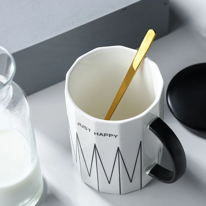 Керамическая Геометрическая кружка молочный завтрак кофейная чашка свадебный