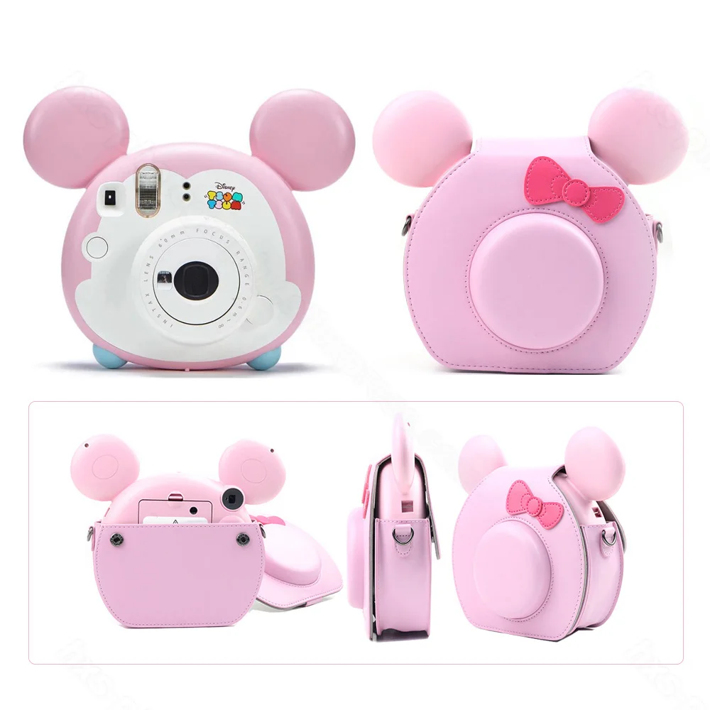 Fujifilm Instax Mini TsumTsum Защитная пленка для камеры моментальной печати чехол с плечевым ремнем, сумка из искусственной кожи Аксессуары