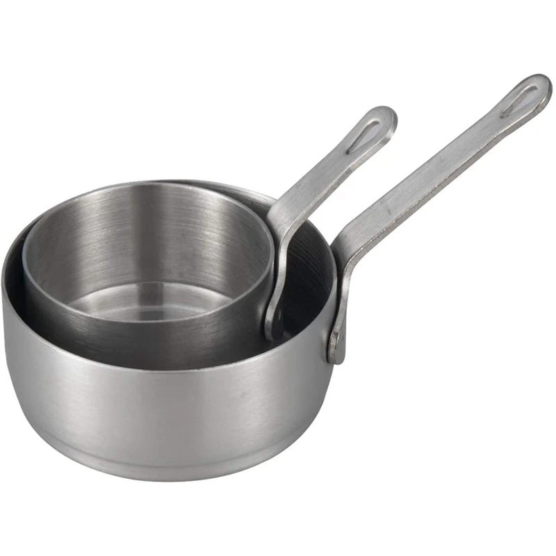

50ML/100ML Stainless Steel Sauce Mini Pot, Handle Dipping Sauce Bowl, Restaurant Dinner Table Sauce Plate