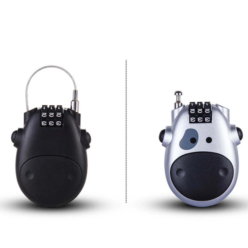 

Retractable Code Combination Lock Steel Cable Wire Bike Luggage Safety