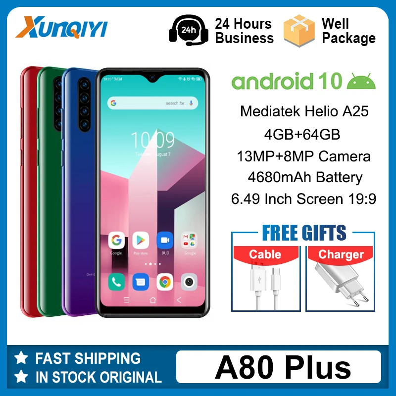 Глобальная версия Blackview A80 плюс мобильный телефон четыре ядра 4 ГБ 64 Гб встроенной