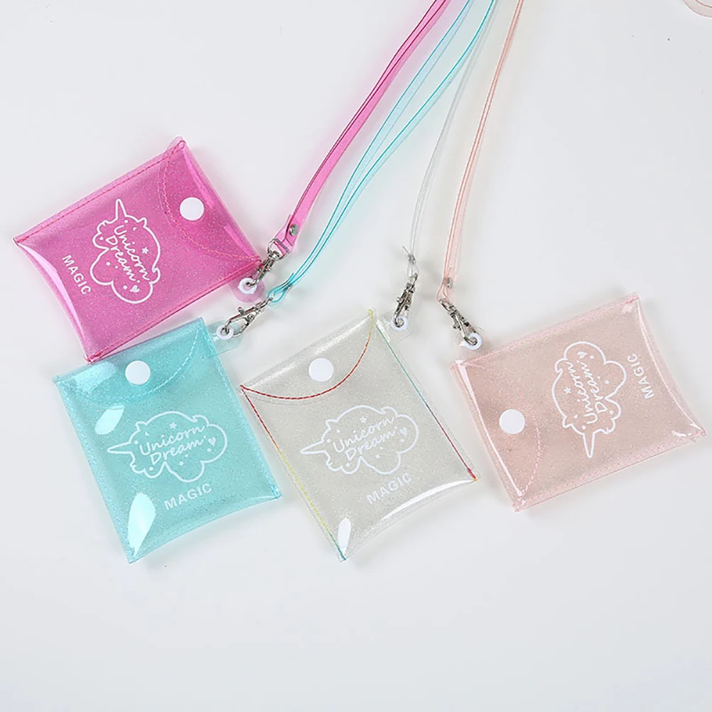 Мультяшный ПВХ кредитный держатель для карт прозрачный защитный чехол кошелек