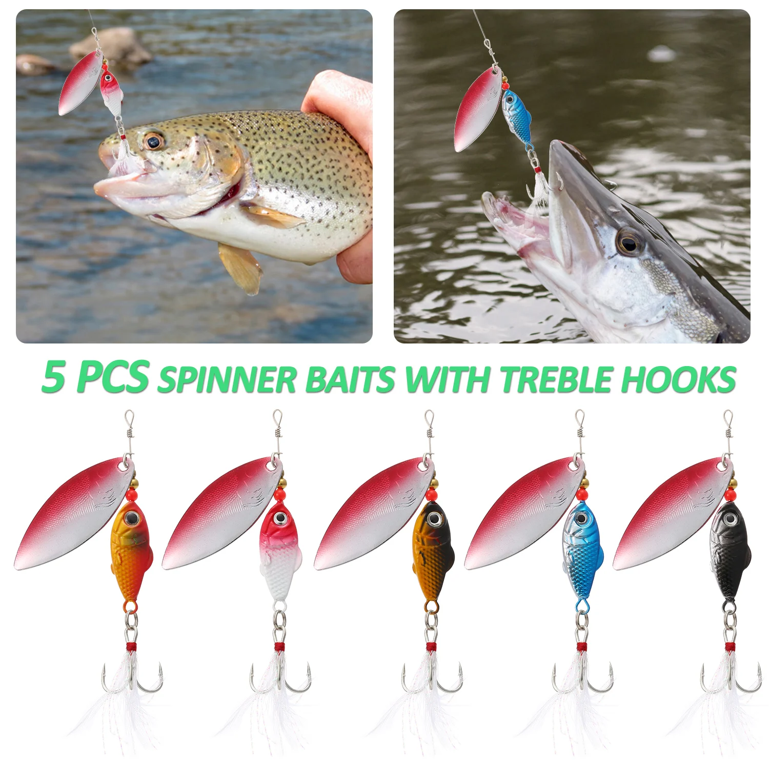 Бронзовых морских рыболовных крючков 5 шт. 10 г 6 см Спиннербейт с крючки Spinner